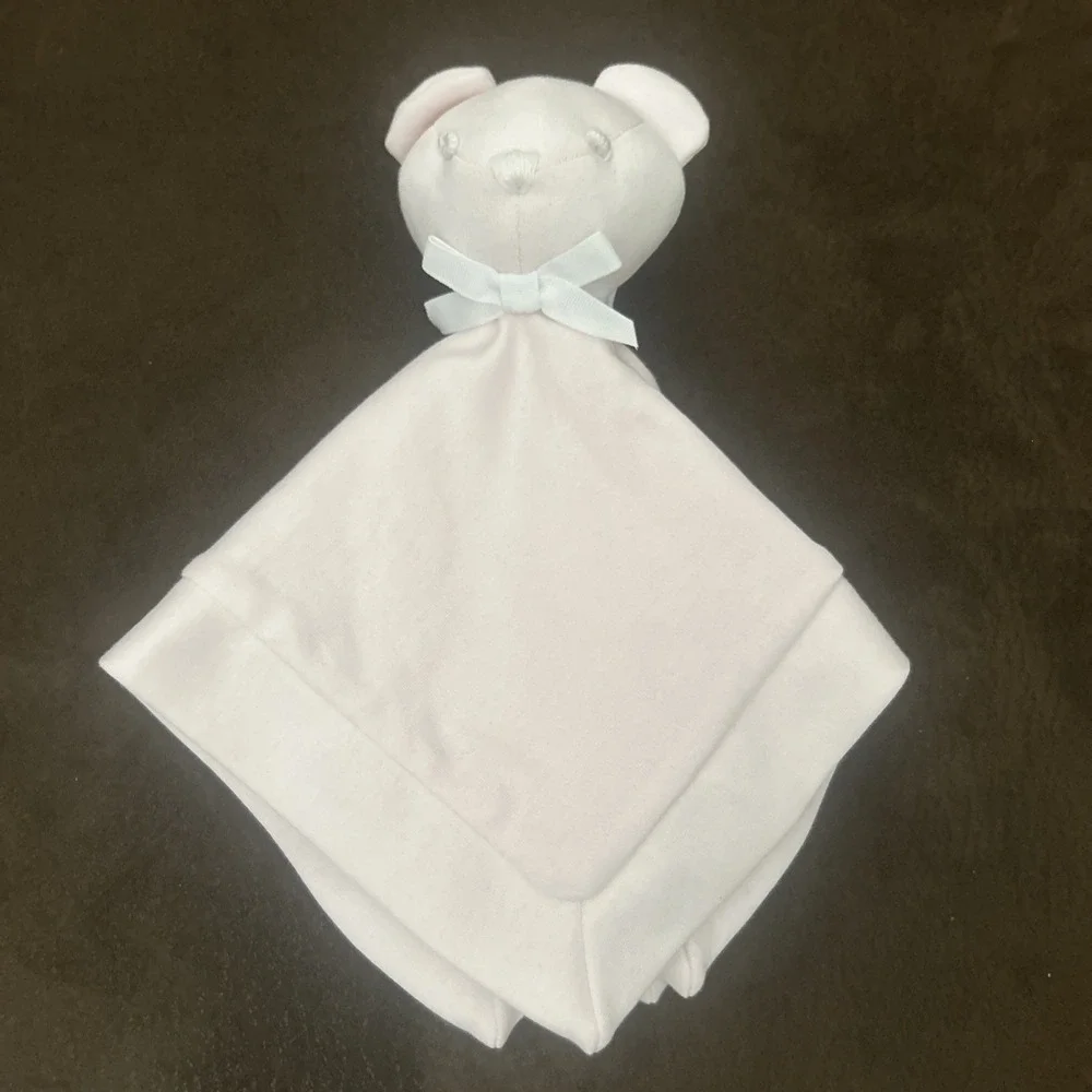 Polo Ralph Lauren Pink Teddy Bear Lovey Baby Blanket Security 11x11